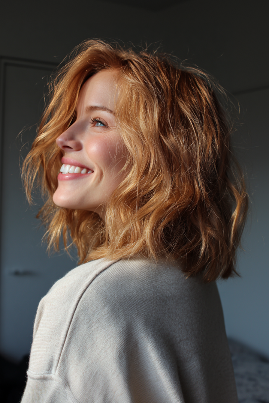 24. Weiche Erdbeerwelligkeit (wellige Frisuren für ältere Frauen) - Wellenfrisuren für ältere Frauen