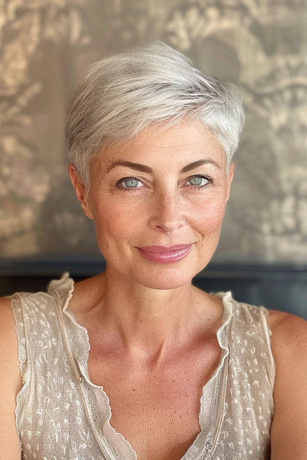 Schlanker Platinpixie