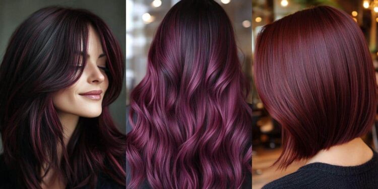 26 Burgund Balayage Haarfarben Ideen für einen coolen rötlichen Farbton