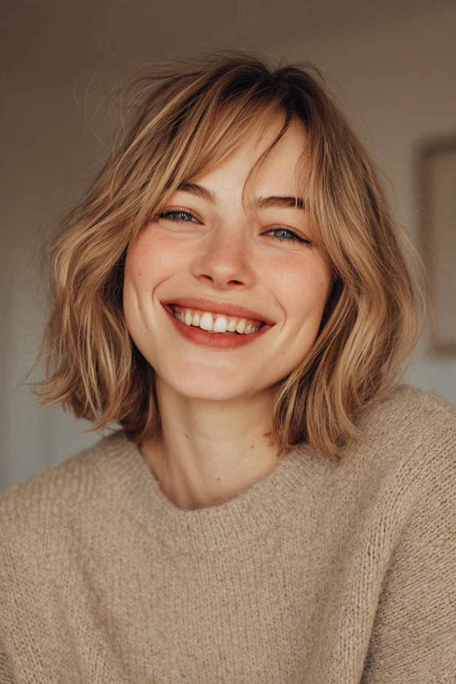 25. Whisper-Layer Lob in Beige Bronde (Lange Bob-Frisuren) – Lange Bob-Frisuren