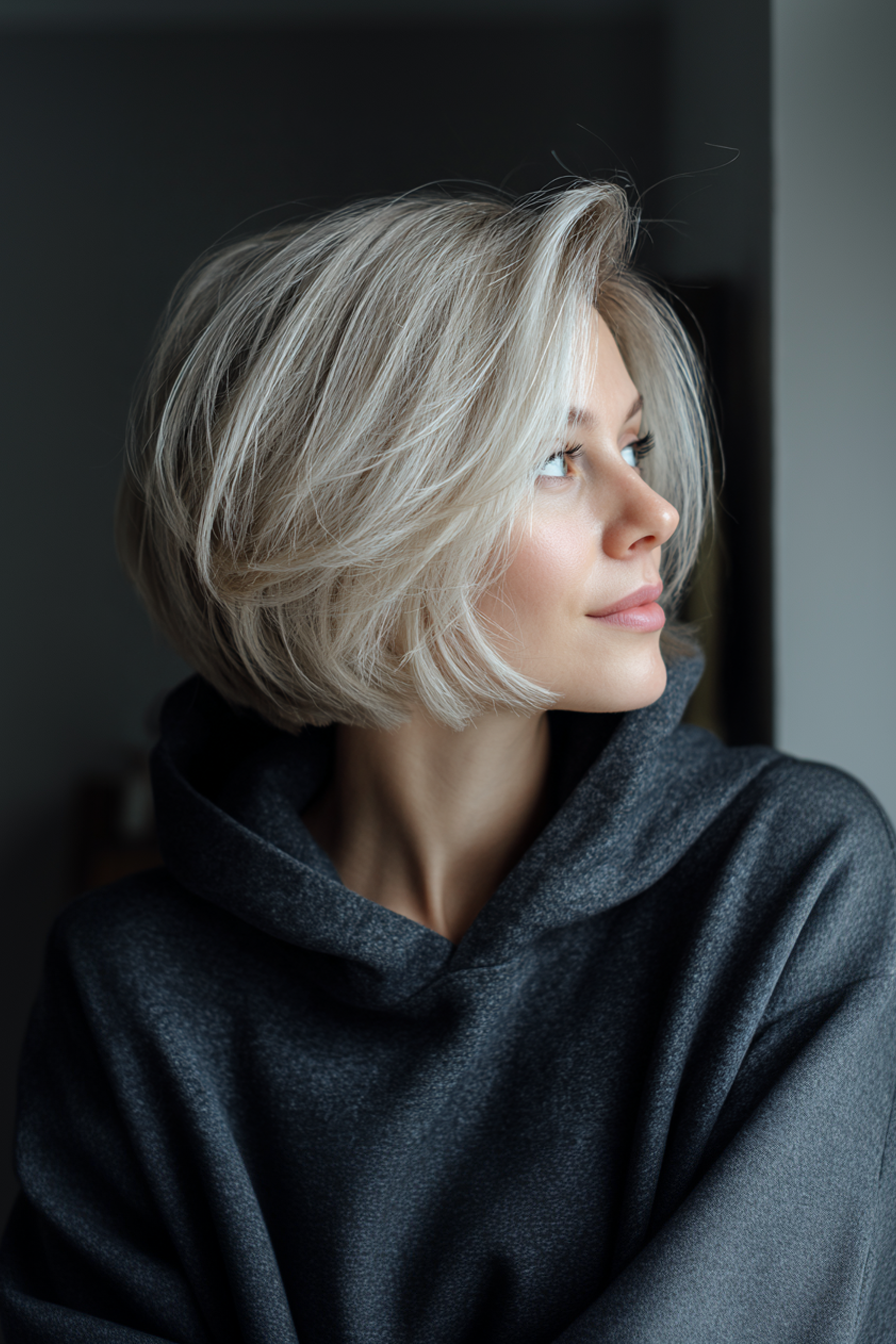 26. Weichlaster Bob in Vanillerauch (kinnlänge strukturierte Haarschnitte) - Kinnlänge strukturierte Haarschnitte