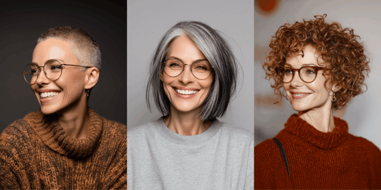 27 mächtige kurze Frisuren für Frauen über 50 mit Brille im Jahr 2025