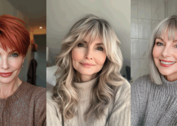 27 stilvolle Frisuren für Frauen über 60 mit Pony 2025