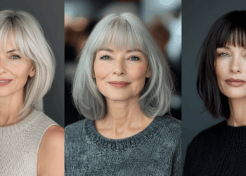 27 wunderschöne Haarschnitte für Frauen über 60 mit Pony im Jahr 2025