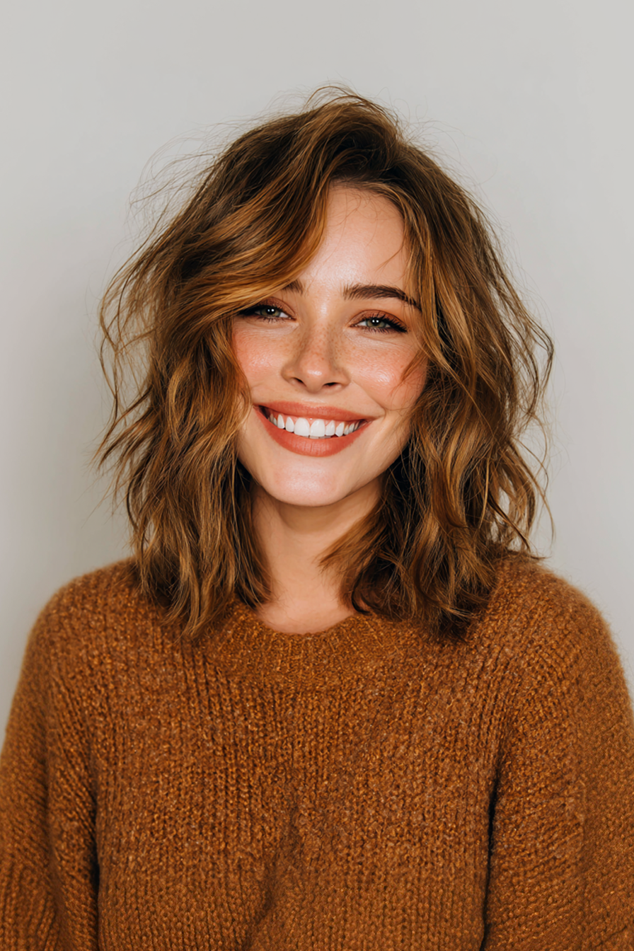 27. Wellenwellenhag -Lob mit goldenem Kupfer (Haarschnitte für Frauen) - Haarschnitte für Frauen