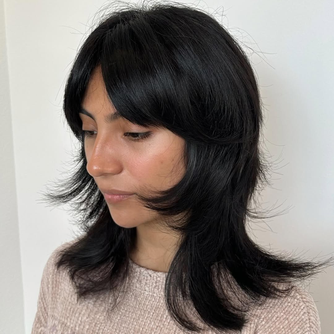 2000er Jahre Haare mit mittlerer Länge mit Gesichtsfrosternte