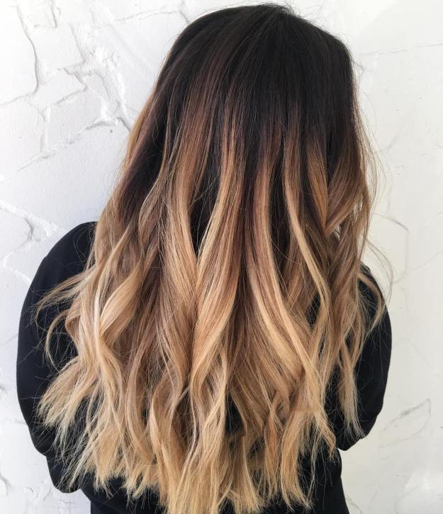 25 Beste Ombre Haarfarbe Ideen für blond, braune, rot und schwarze Haare Dunkelbraun bis sandblonde Ombre