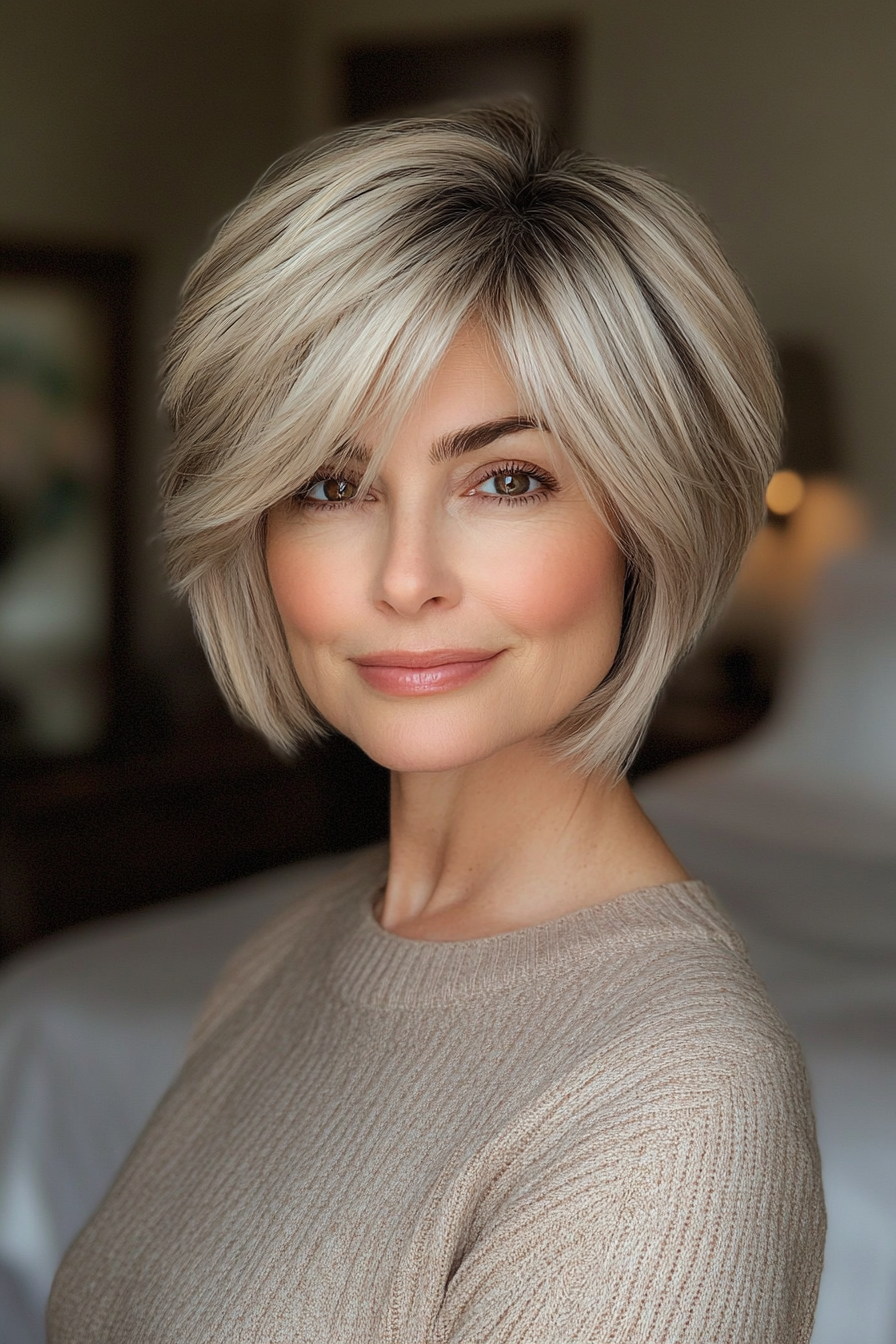 3.. Federned Crop in Sandy Blonde (kurze freche Haarschnitte für ältere Frauen) - kurze freche Haarschnitte für ältere Frauen