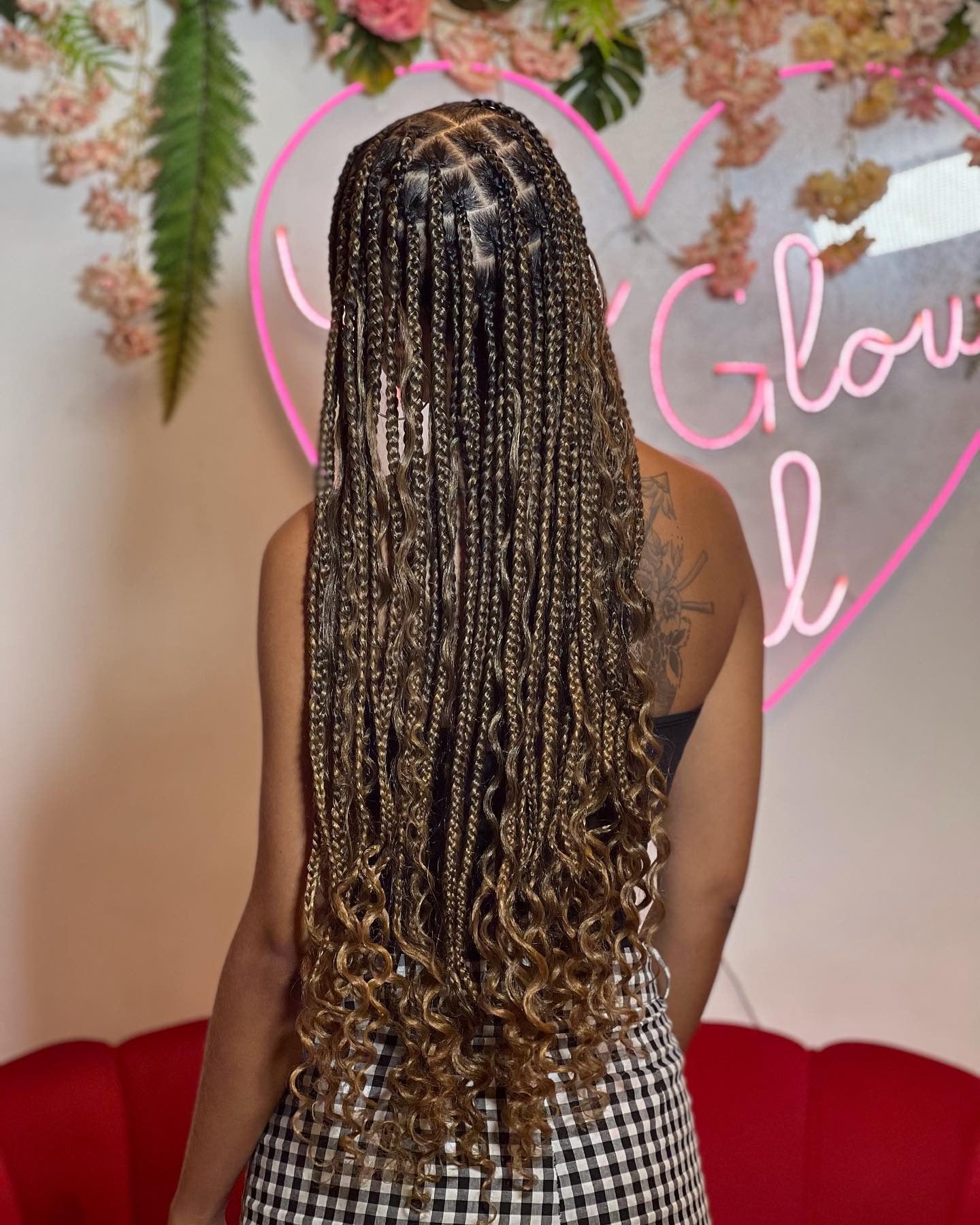 3. Honey Brown Box Zöpfe mit lockigen Spitzen (Twist Braid Frisuren)