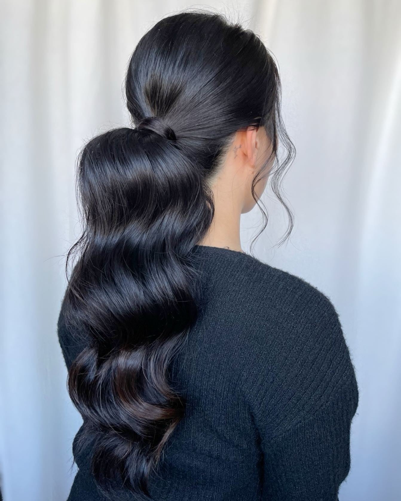 3. Midnight Gloss Low Ponytail (Sleek Low Ponytail)