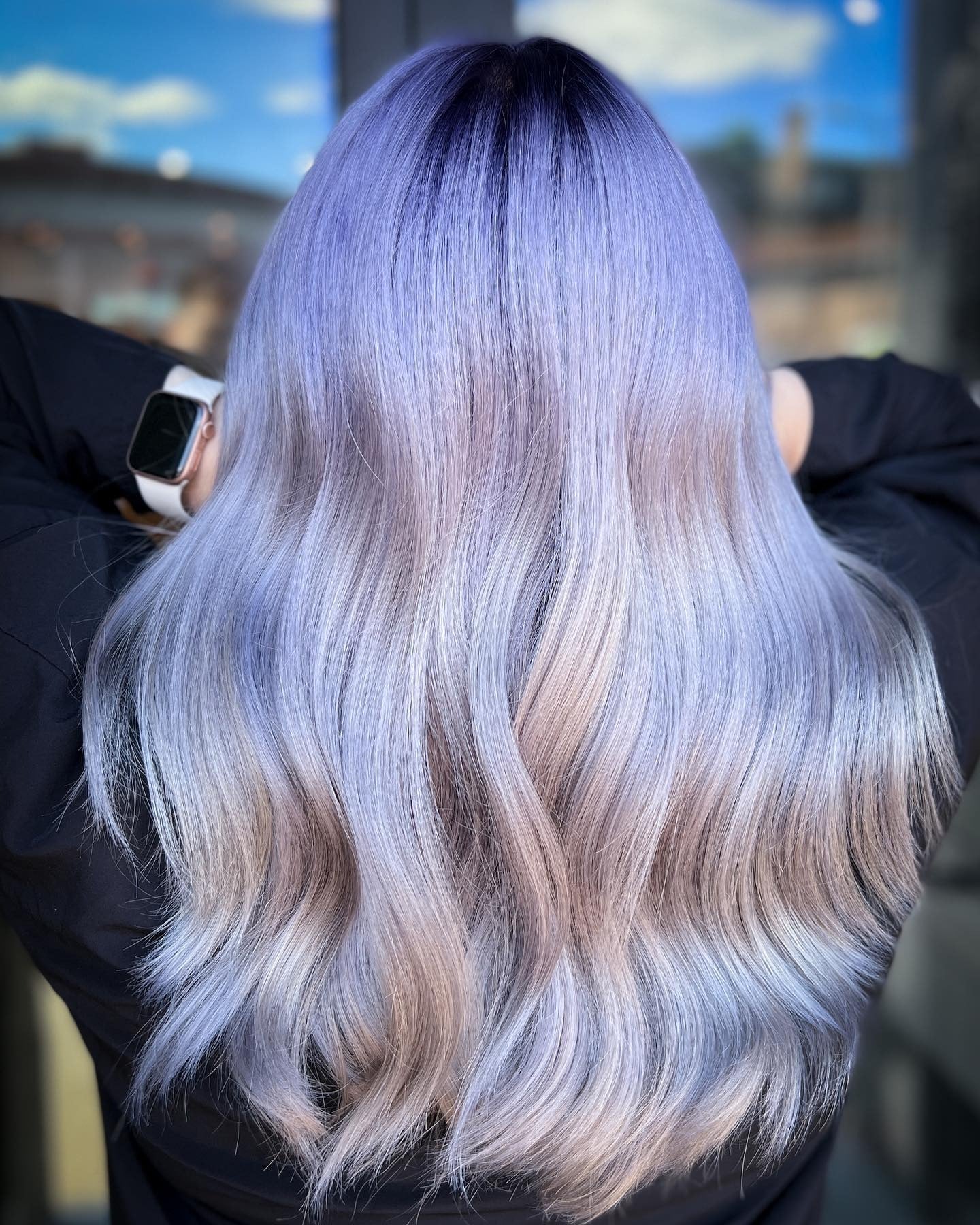 3. Periwinkle Frost Blend (Silber-Lavendel-Haarfarbe)