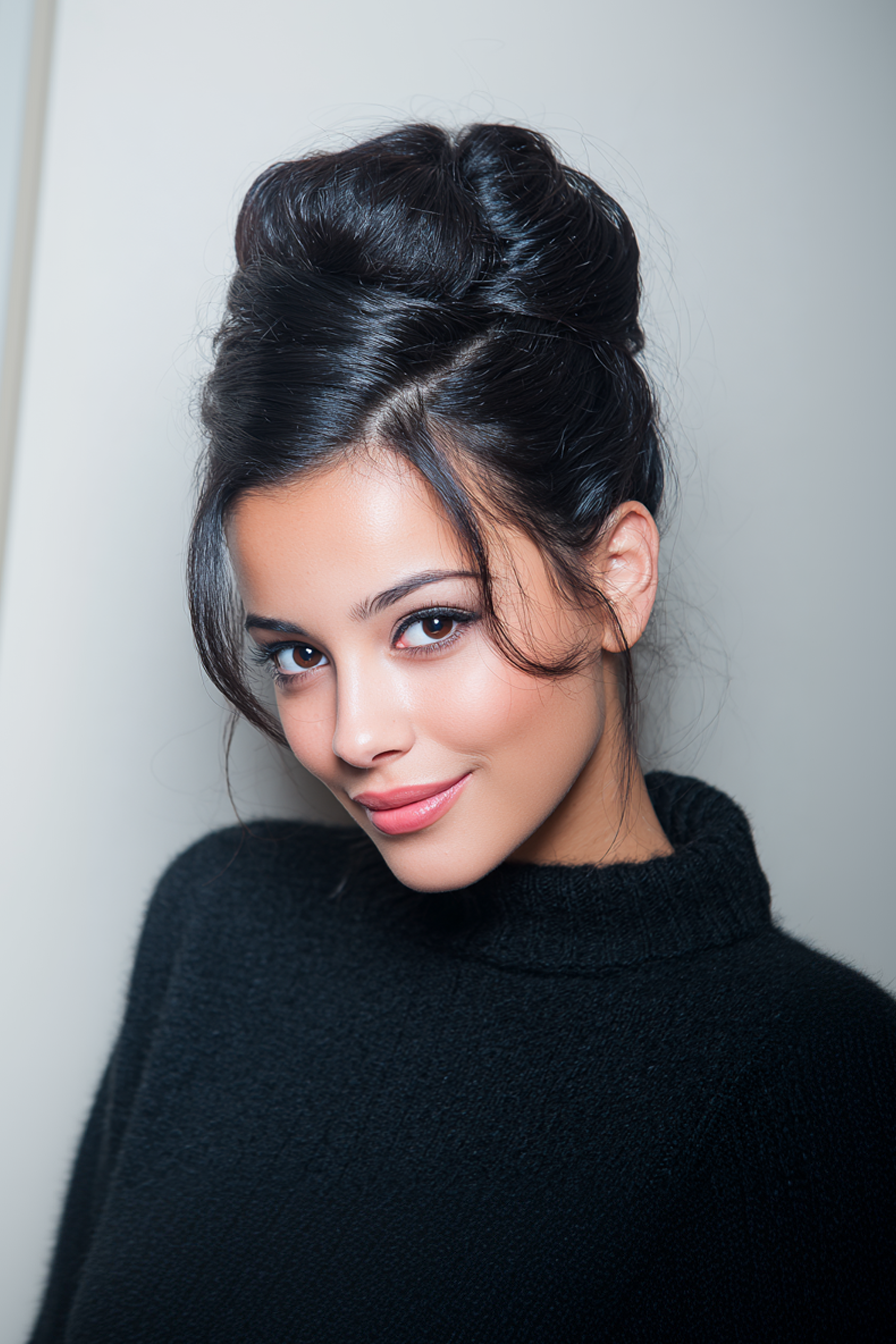 3.. Polierte französische Wendung in Espresso -Schwarz (alte Geldfrisuren) - Alte Geldfrisuren