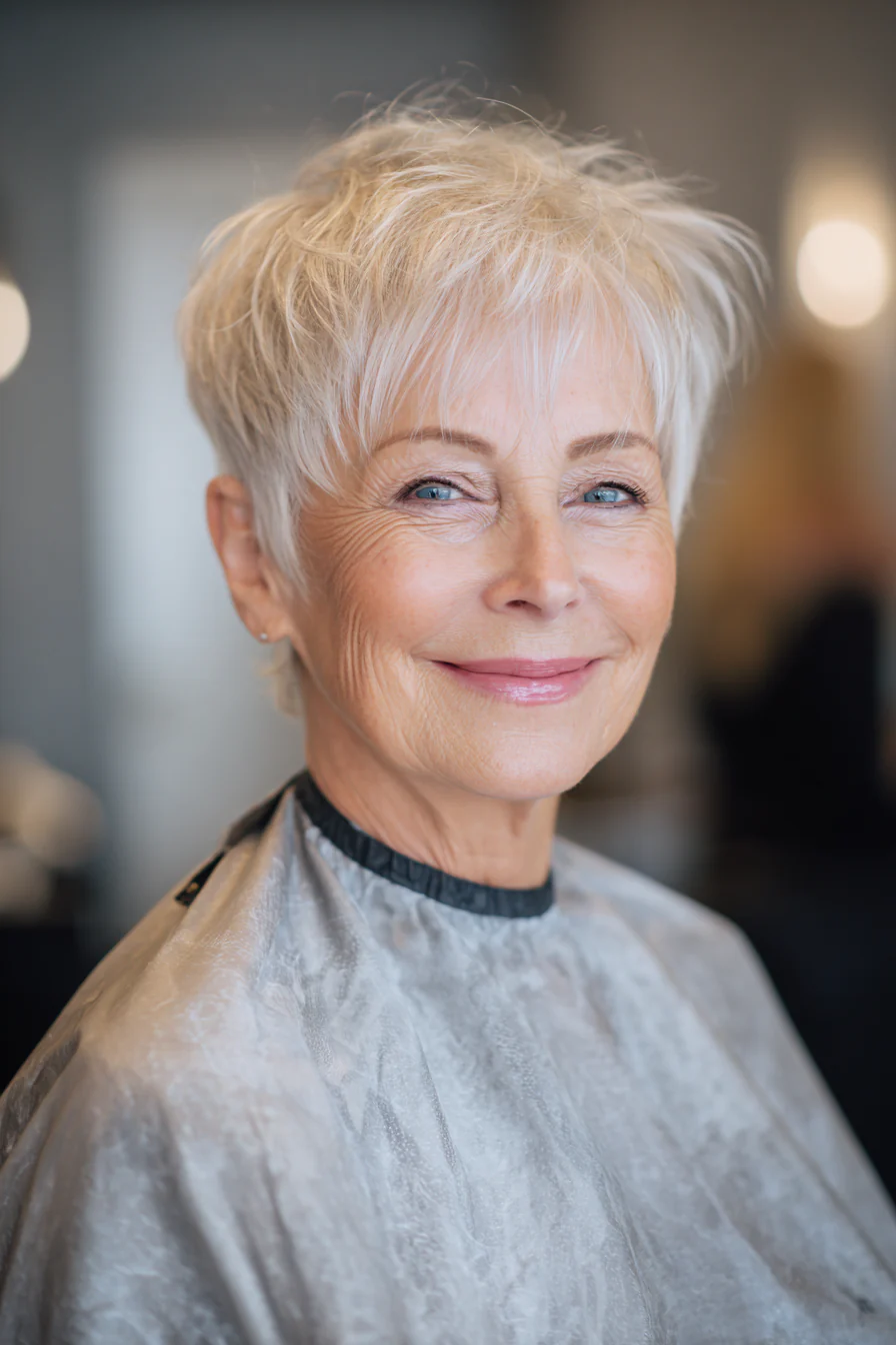 3. Strukturierter aschblonder Schnitt (Neue Frisuren für Frauen über 60) – Neue Frisuren für Frauen über 60