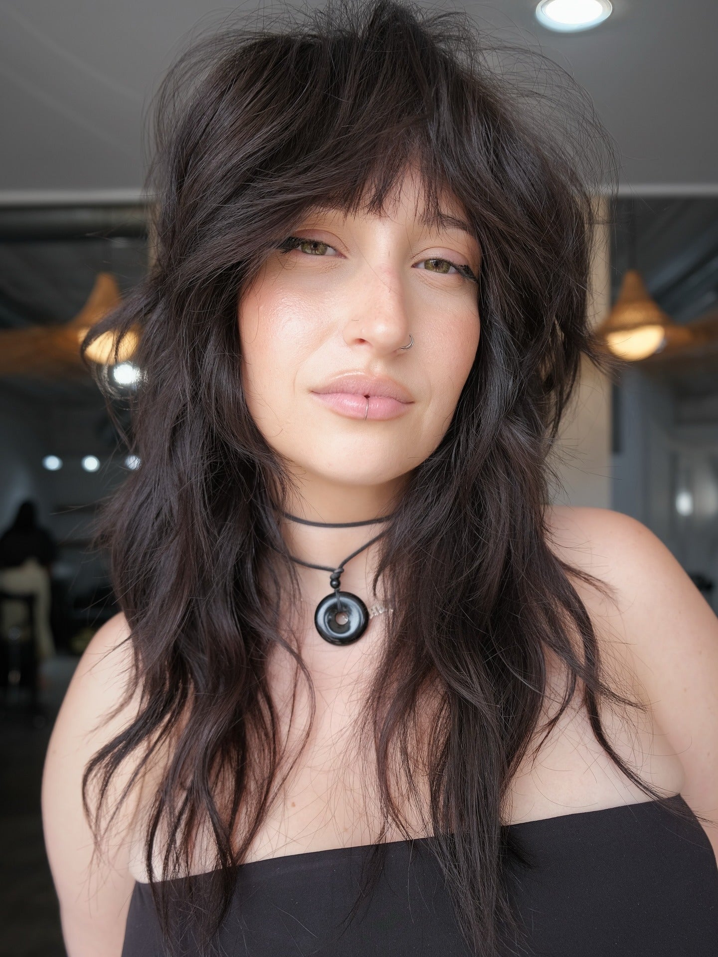 3.. Strukturierte Shag mit wispy Rand (Fringe Frisuren)