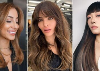 31 beeindruckende lange Frisuren mit Pony, um Ihren Look zu rocken