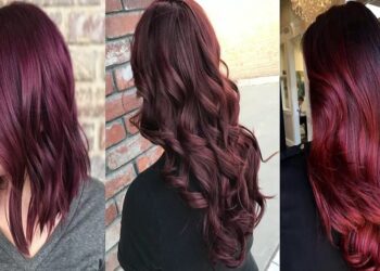 26 Burgunderhaartöne: Dunkelrot, kastanienbraun und Rotwein Haarfarbe