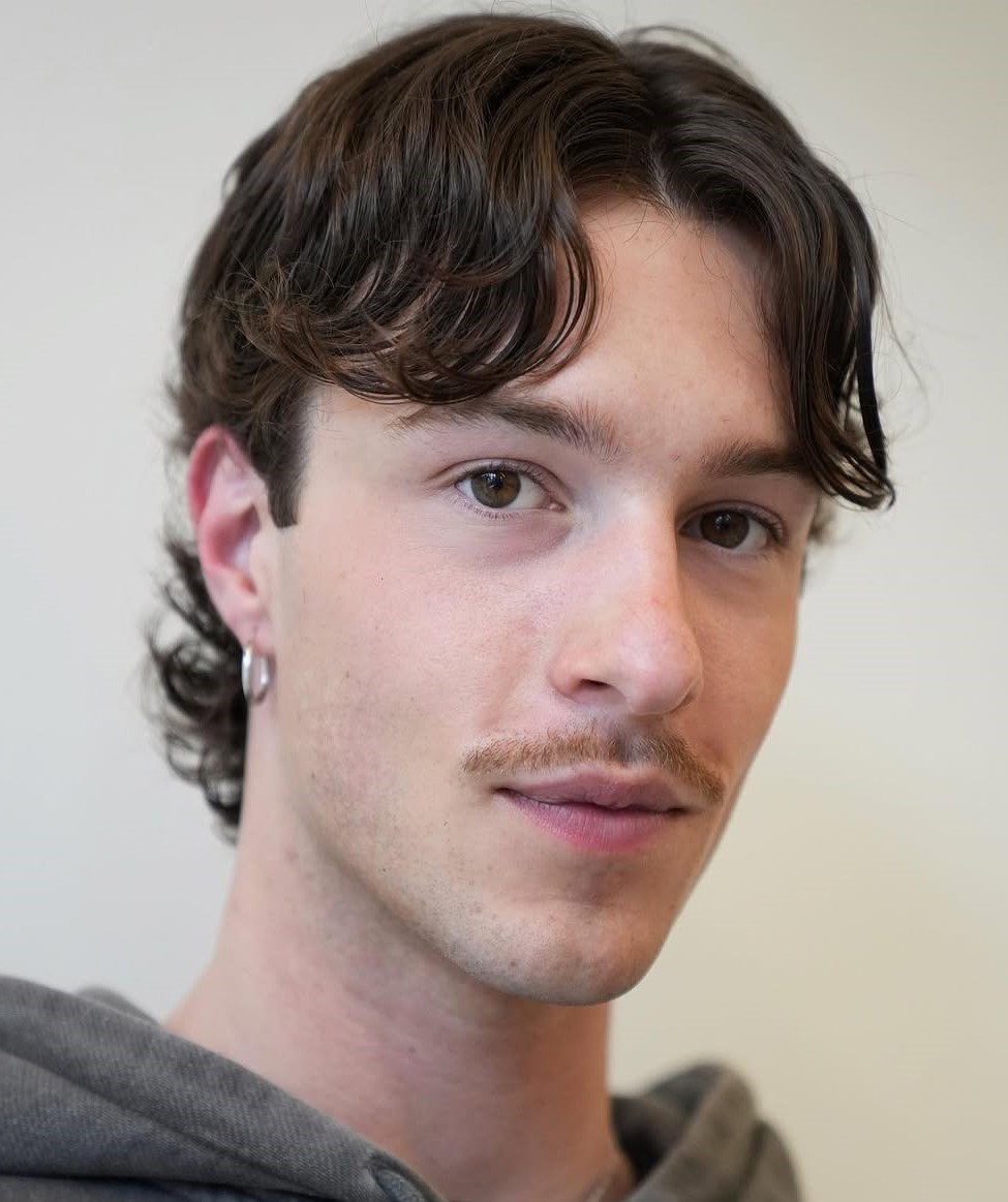 Vorhang Pony für Jungs mit länglichen Gesichtern