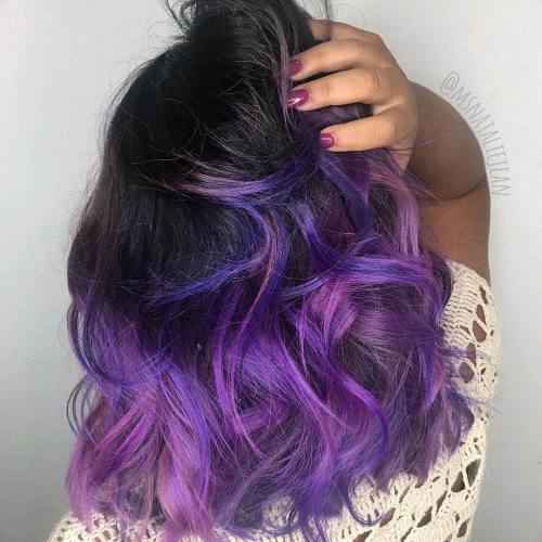 Lavendel und lila Balayage