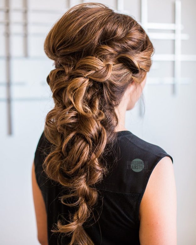 Romantische Half-Updo-Frisur 