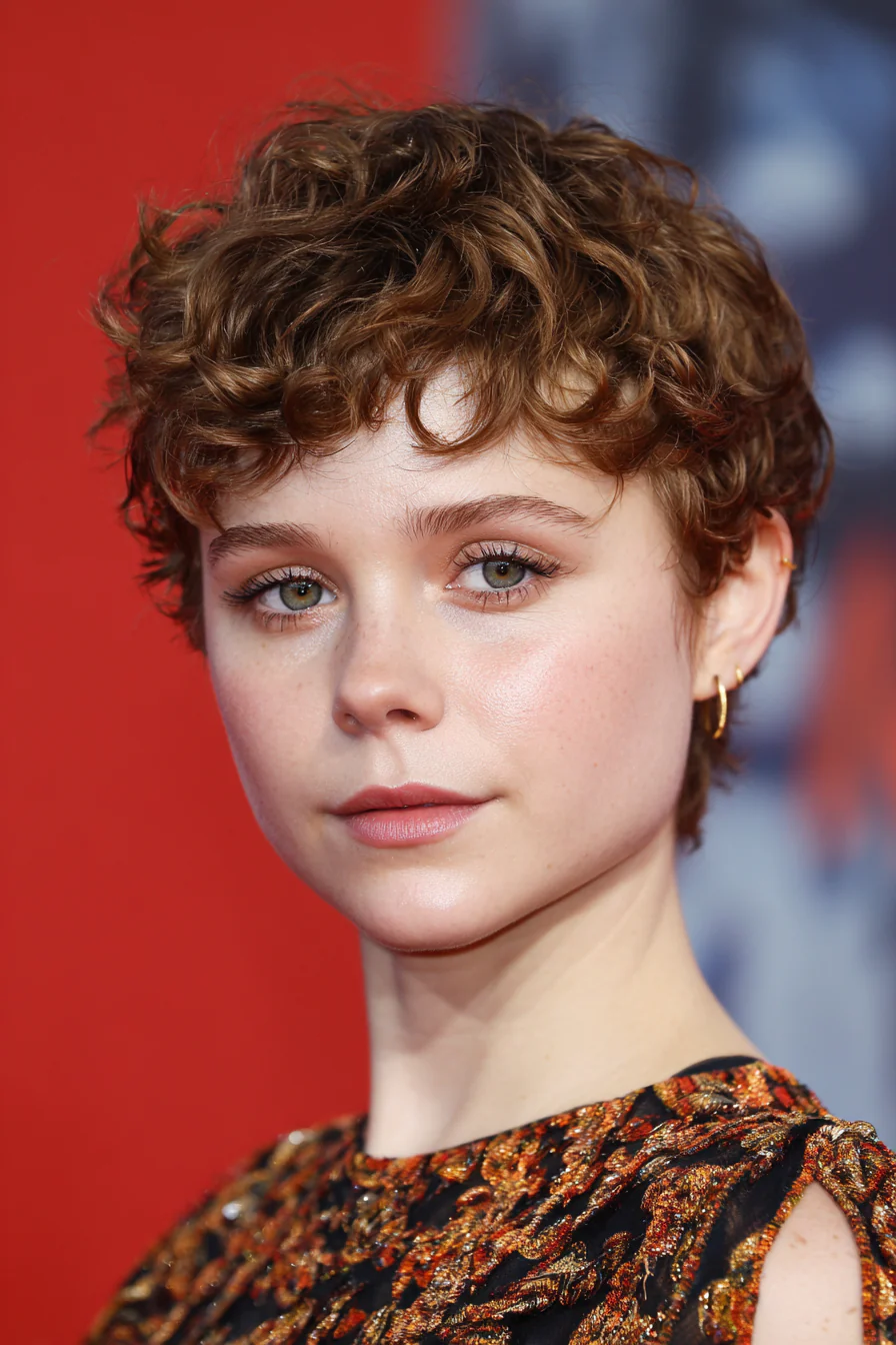 4. Gelockter Pixie in Kastanienbraun (Pixie-Haarschnitte) – Pixie-Haarschnitte