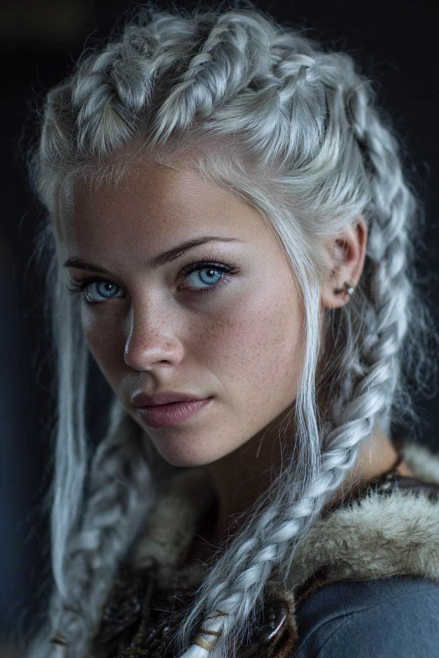 4. Icy Platinum Twin Rope Braids (Wikinger-Frisuren für Frauen) – Wikinger-Frisuren für Frauen