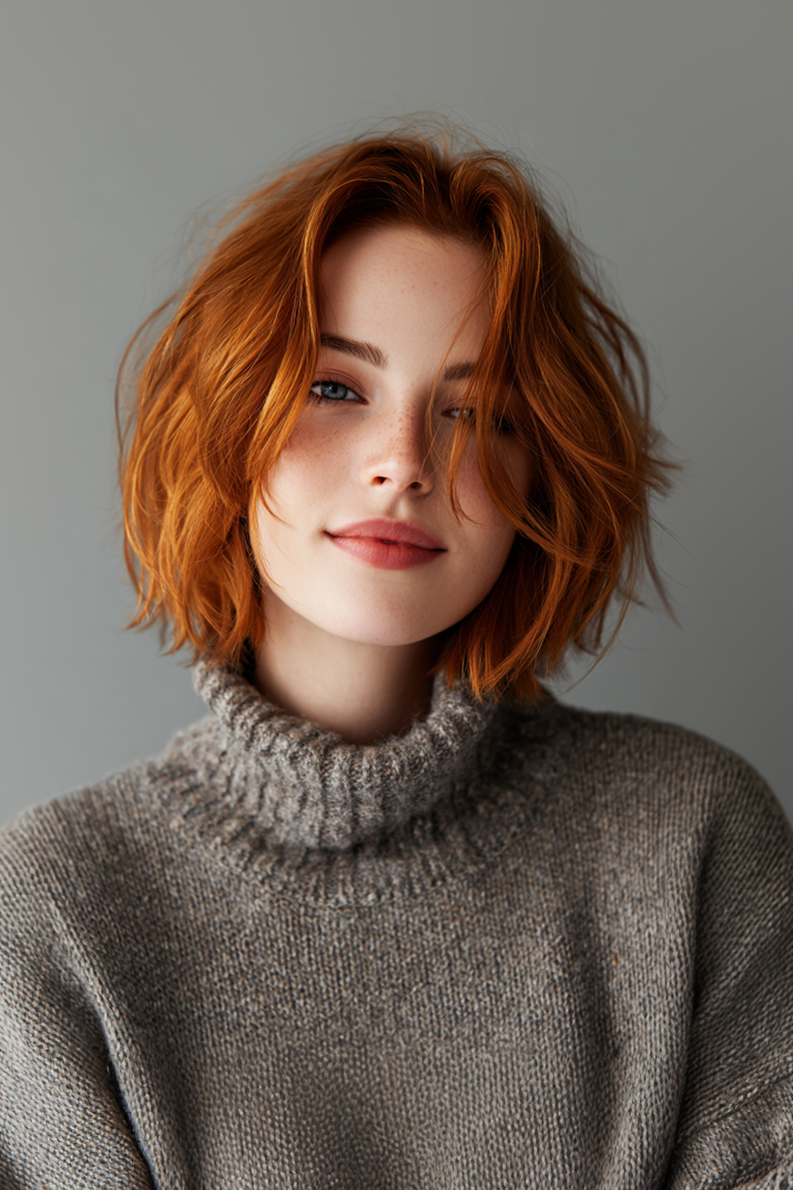 4. Layered Chin Bob mit Kupferglühen (Frisuren der Kinnlänge) - Frisuren der Kinnlänge