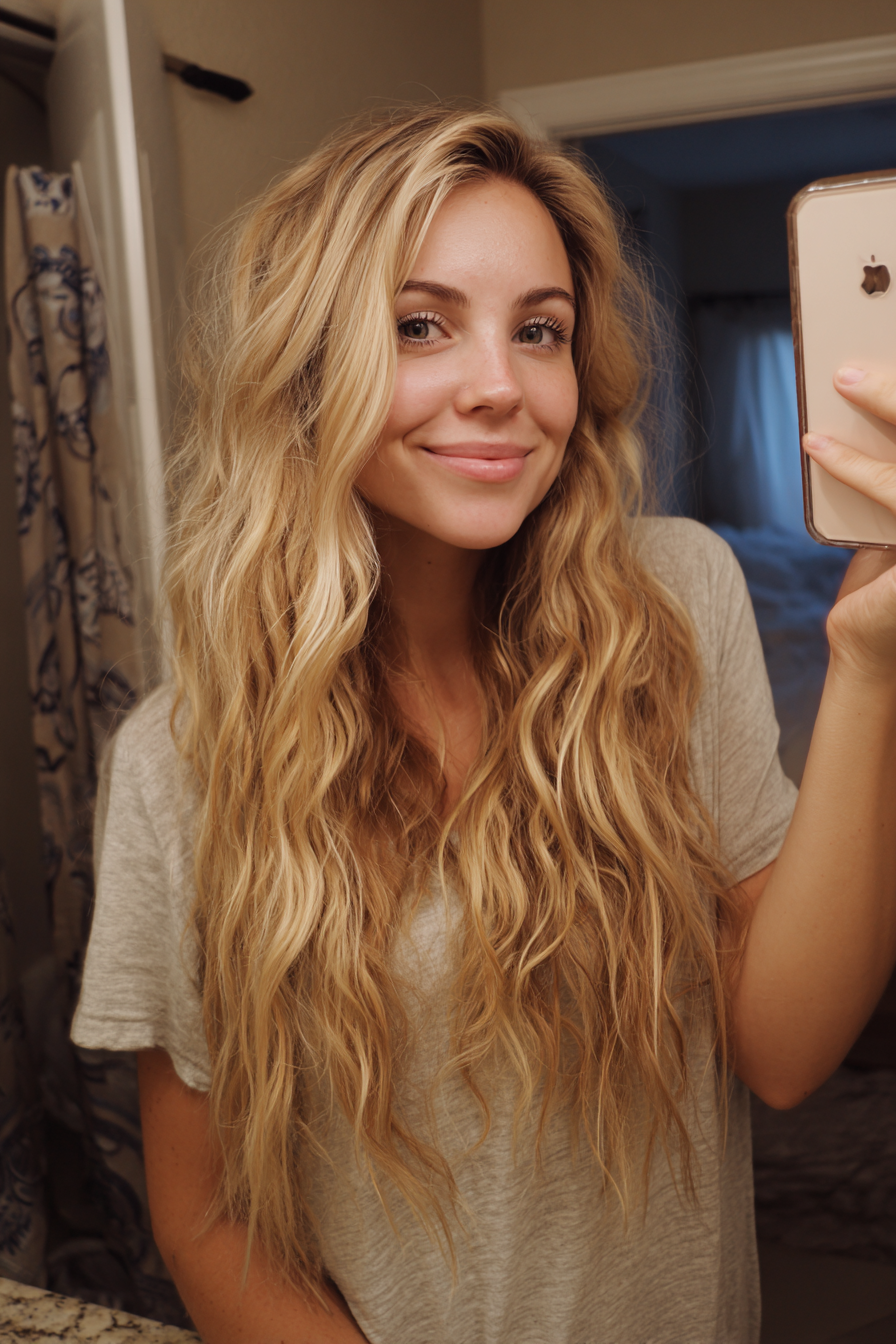 4. Geschichtete goldblonde Wellen (unordentliche blonde Frisuren) – unordentliche blonde Frisuren