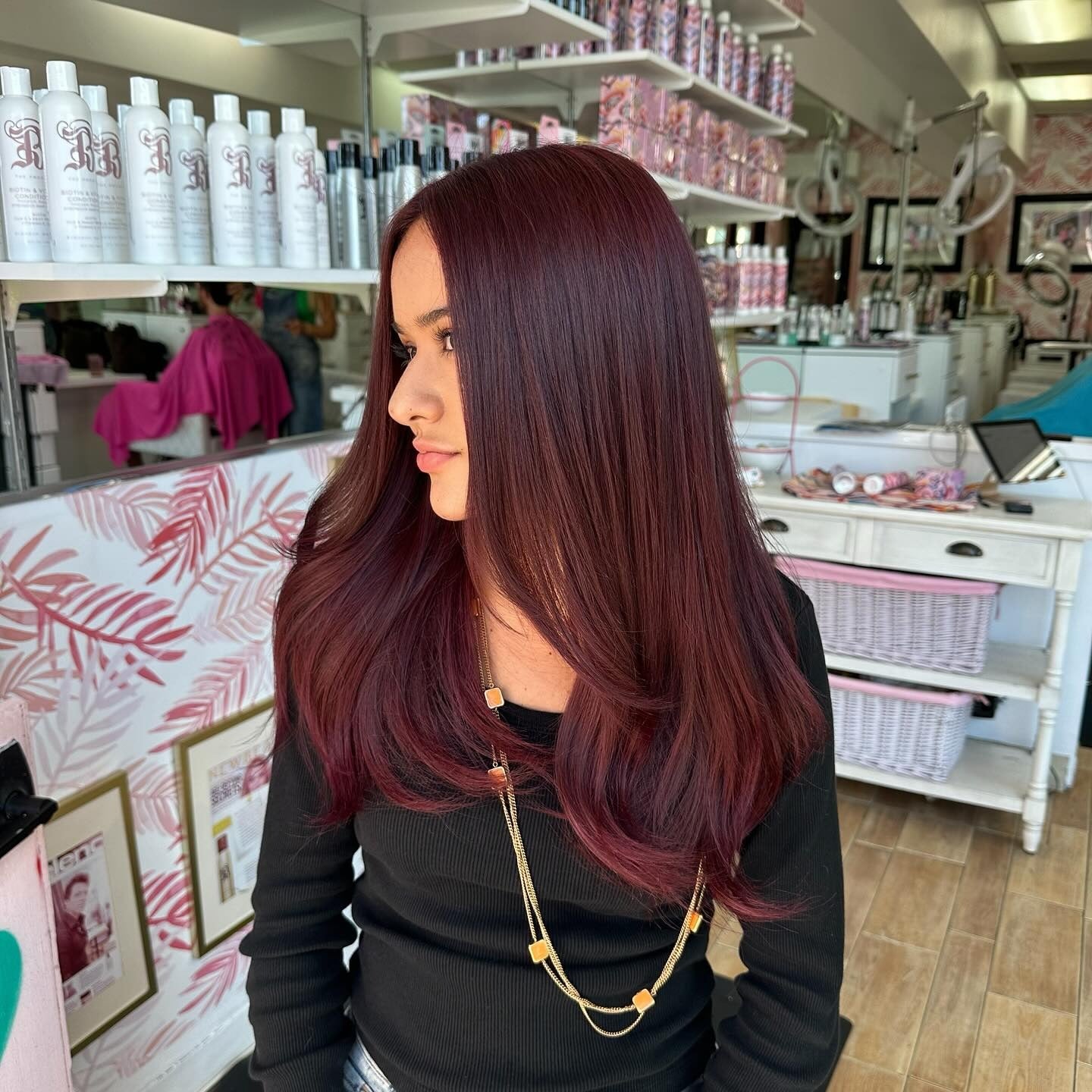 4. Gerade Pflaumenlängen mit weichen Schichten (Pflaumenhaarfarbe)