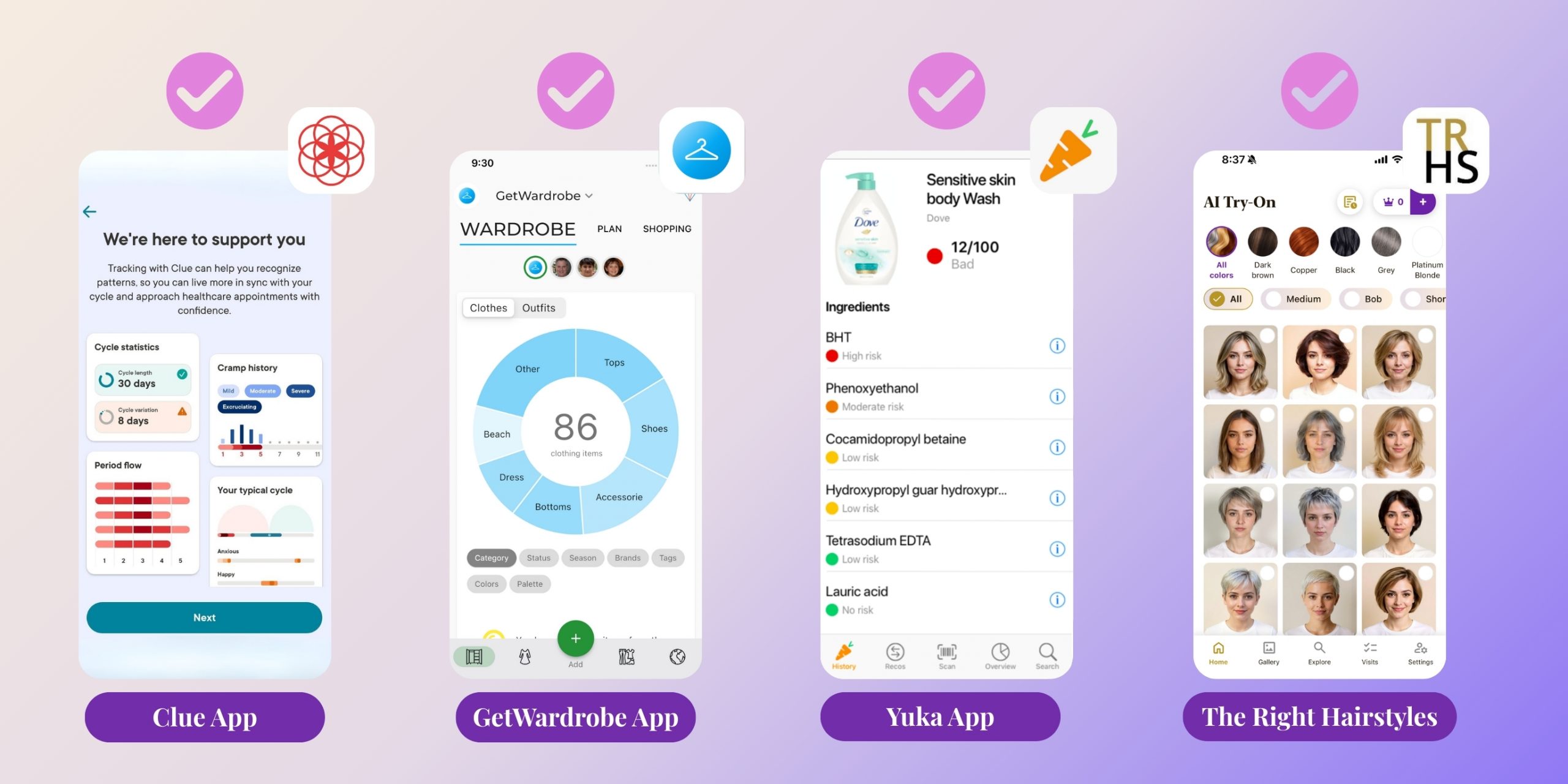 Liste der guten, sicheren Wellness -Apps und Gesundheits- und Schönheitstools