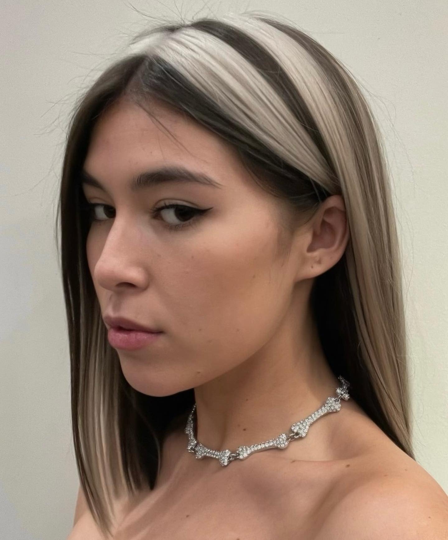 5. Ascheblonde Paneele mit tiefen brünetten Basis (gerade Frisuren)