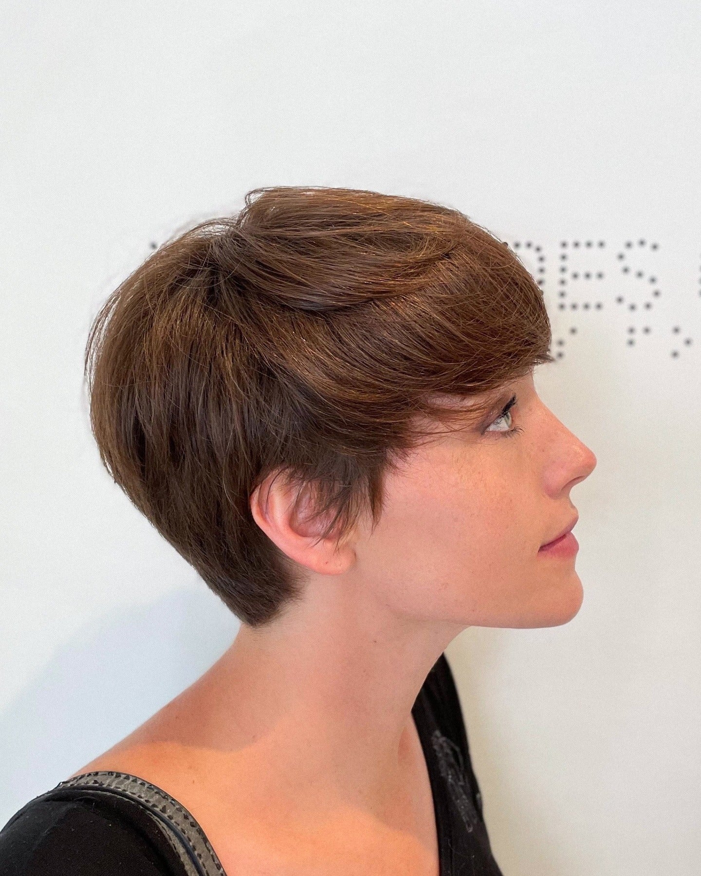 5. Kastanienpixie mit polierten Schichten (Pixie -Haarschnitte)