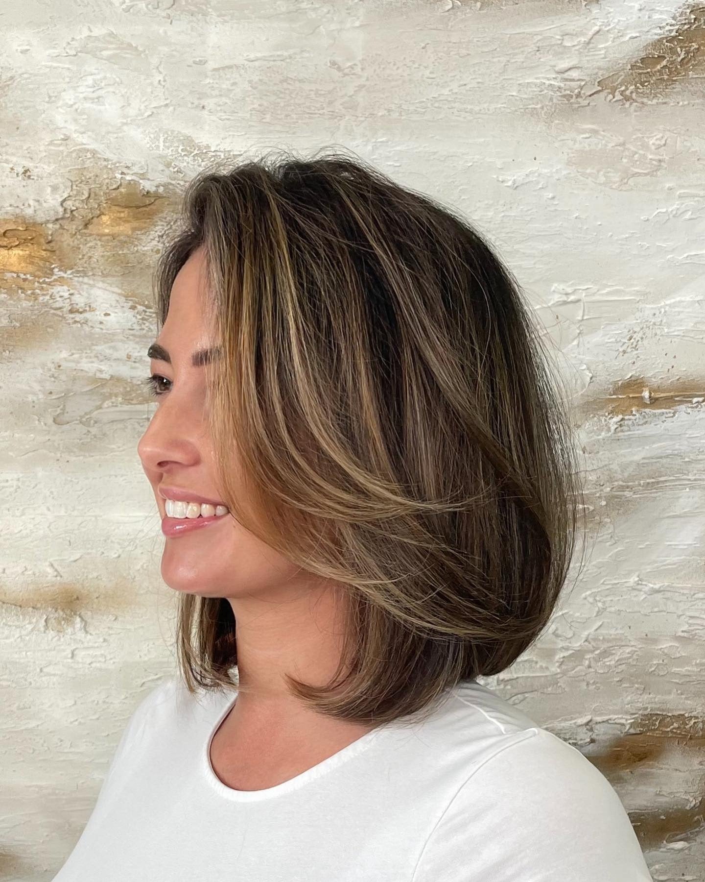 5. Dimensional BRUNETTE BOB mit Blowout Volumen (hüpft Bob Haar)