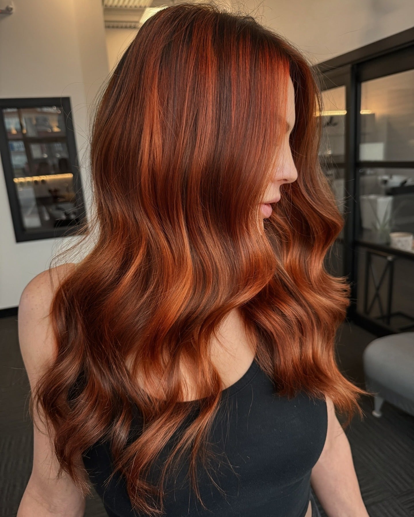 5. Poliertes kupferbaltiger Kupferbalayage (Kupferhaar mit Highlights)