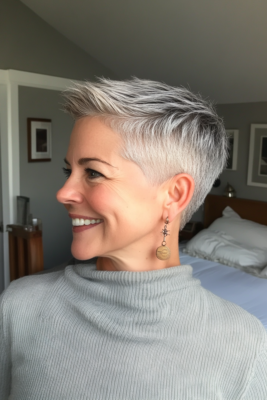 5. Salt-and-Pepper-Undercut-Pixie (funkige Haarschnitte für Frauen über 50)-Funky Haarschnitte für Frauen über 50