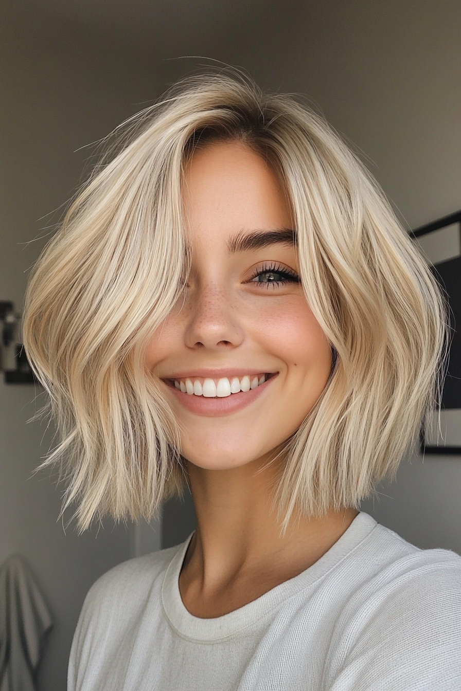 5. Strukturierter Bob in Sandy Blonde (Bob Haarschnitte für Frauen) - Bob Haarschnitte für Frauen