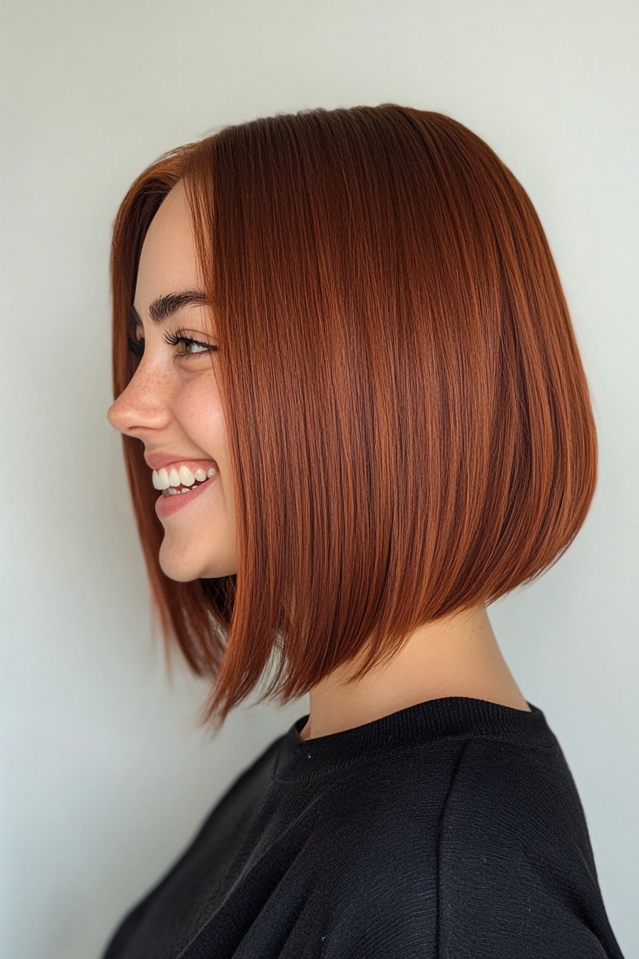 6. Abgled Bob in Rich Auburn (Bob Haarschnitte für Frauen) - Bob -Haarschnitte für Frauen