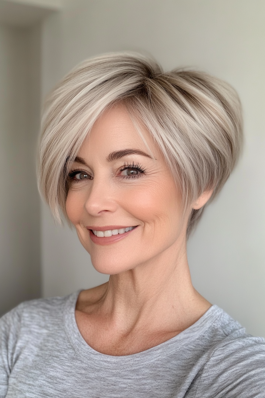 6. Champagnerblond Feger Pixie (Pixie -Haarschnitte für Frauen über 60 mit dünnem Haar) - Pixie -Haarschnitte für Frauen über 60 mit dünnem Haar