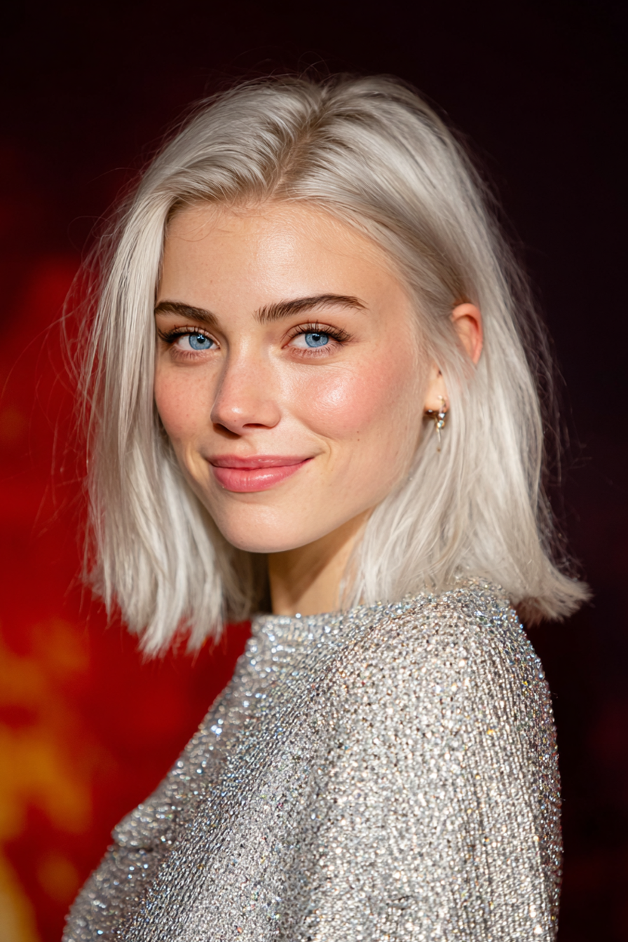 6. anmutiger Platin -Schulterschnitt (alte Geldhaarschnitte) - Alte Geldhaarschnitte