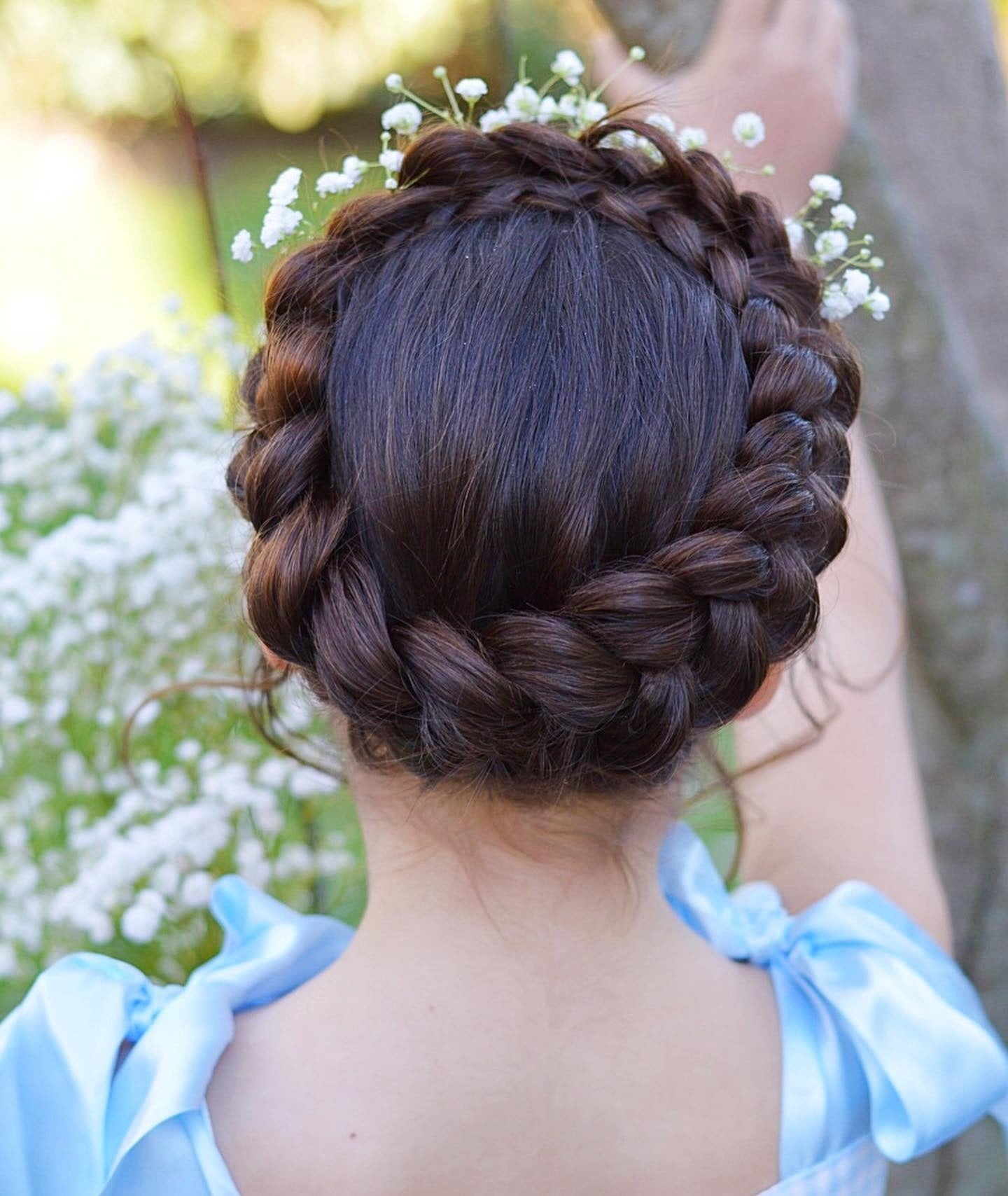 6. Romantische Krongeflecht mit Babys Atem (Frisuren Crown Braid Frisuren)