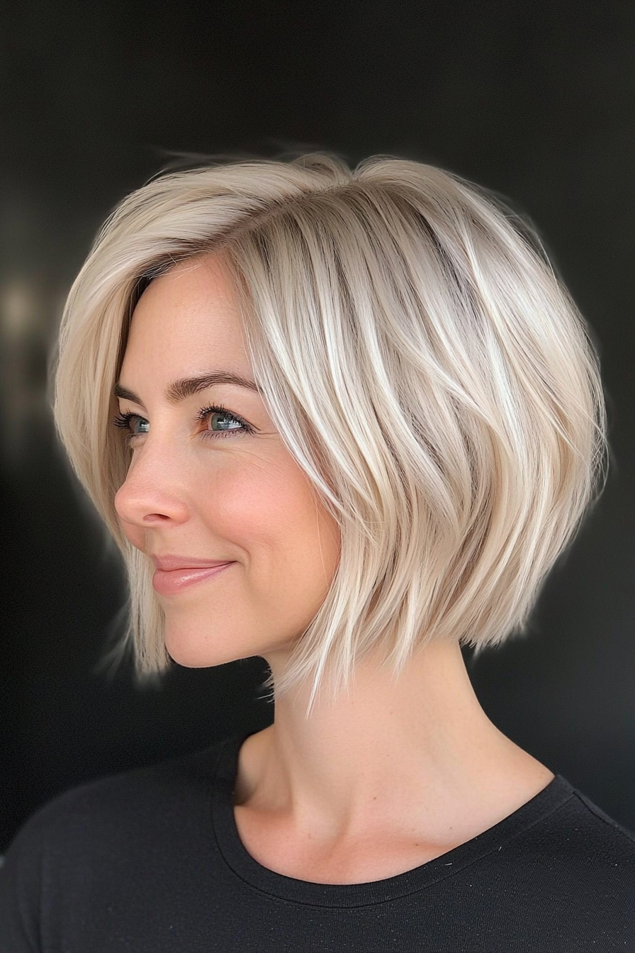 7. abgehackte Bob in hellblonde (kurze blonde Frisuren für Frauen über 50) - kurze blonde Frisuren für Frauen über 50