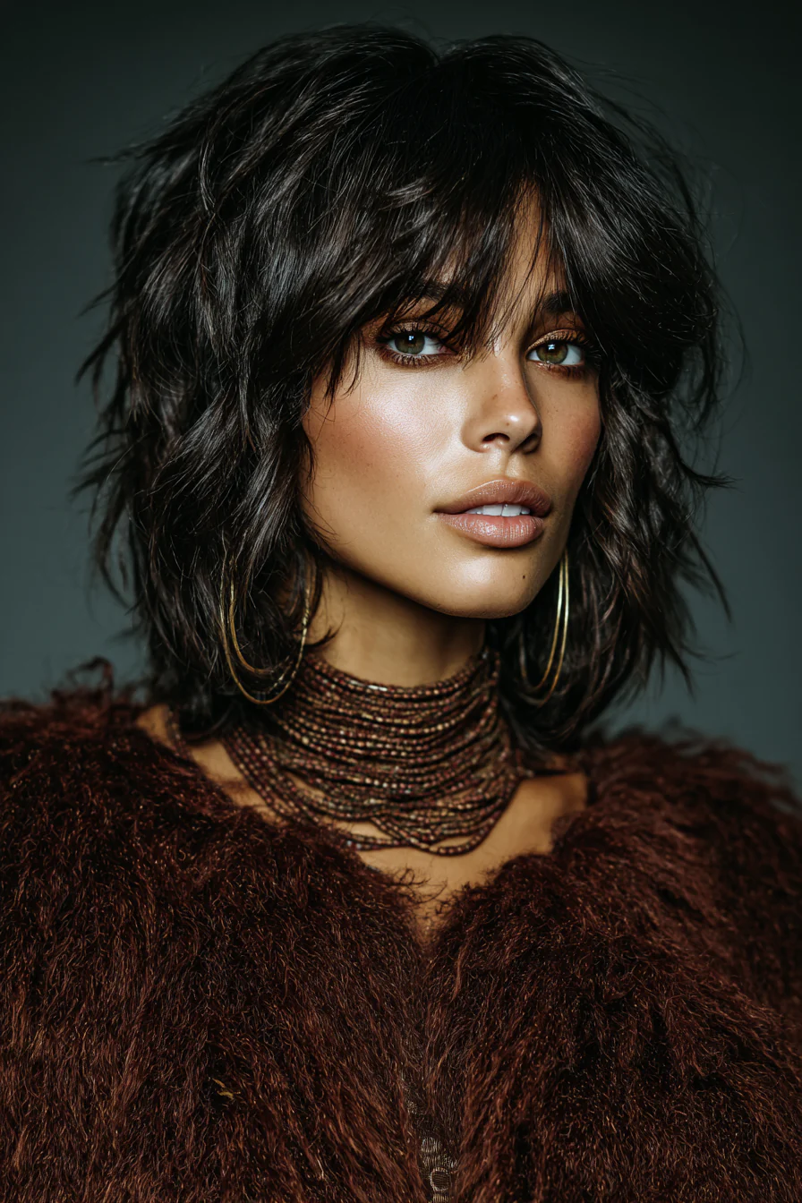 7. Espresso Wispy Wolf Cut (Boho-Frisuren) – Boho-Frisuren