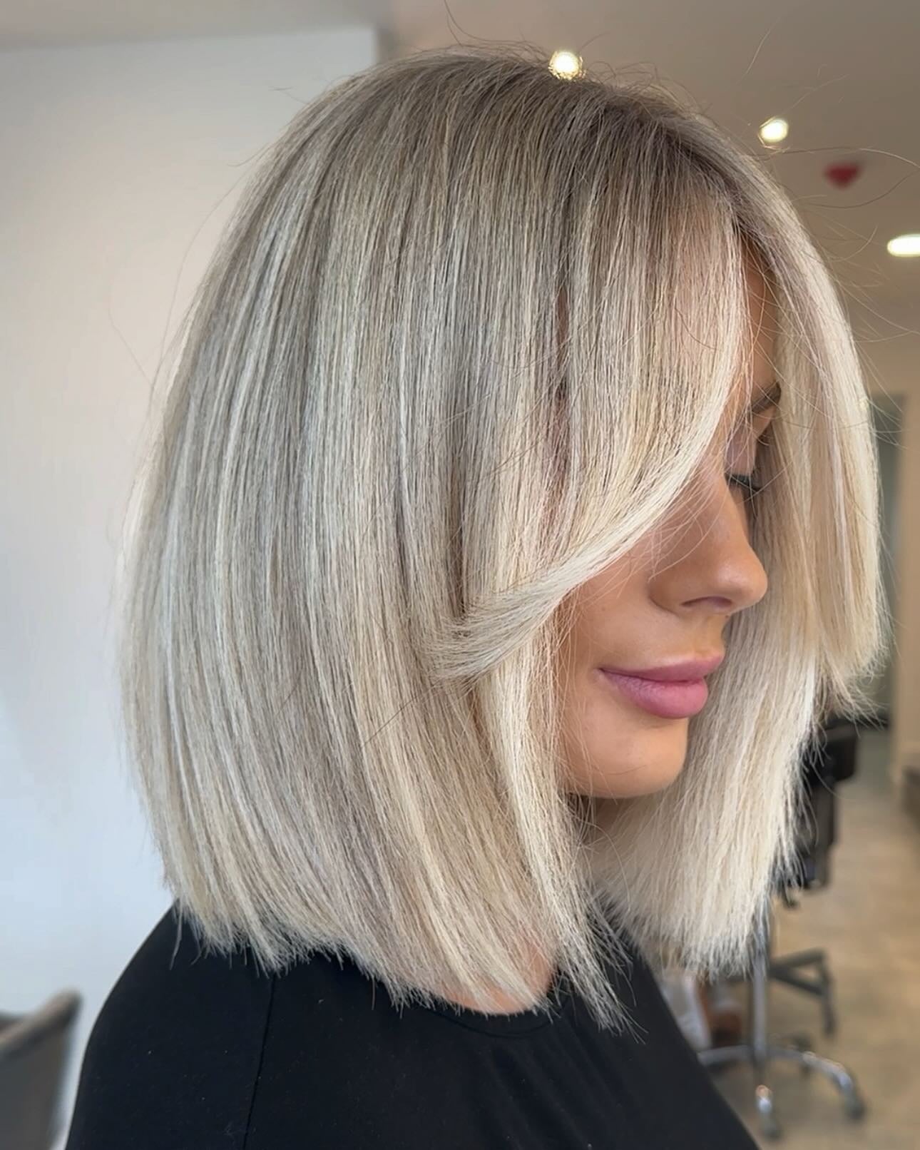 7. Iced Pearl Lob mit Vorhangschichten (schulterlanger Lob)