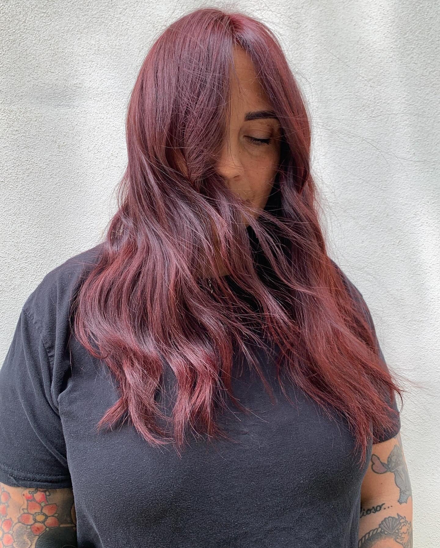 7. Weiche strukturierte Mahagoni (Mahagoni Haarfarbe)