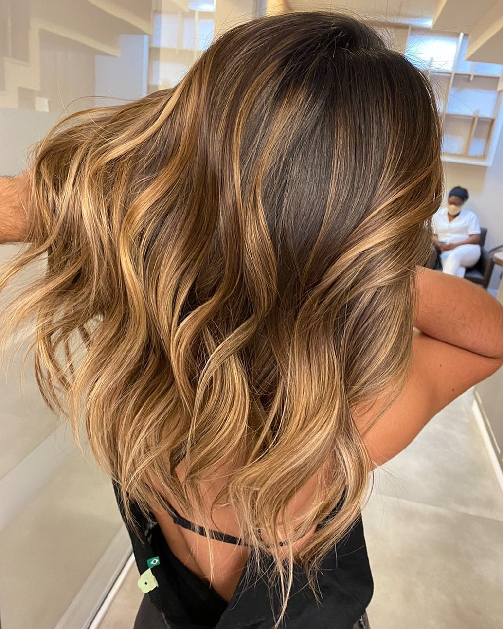 7. versunkener Honigbronde Lob (Honigbraune Haarfarbe)