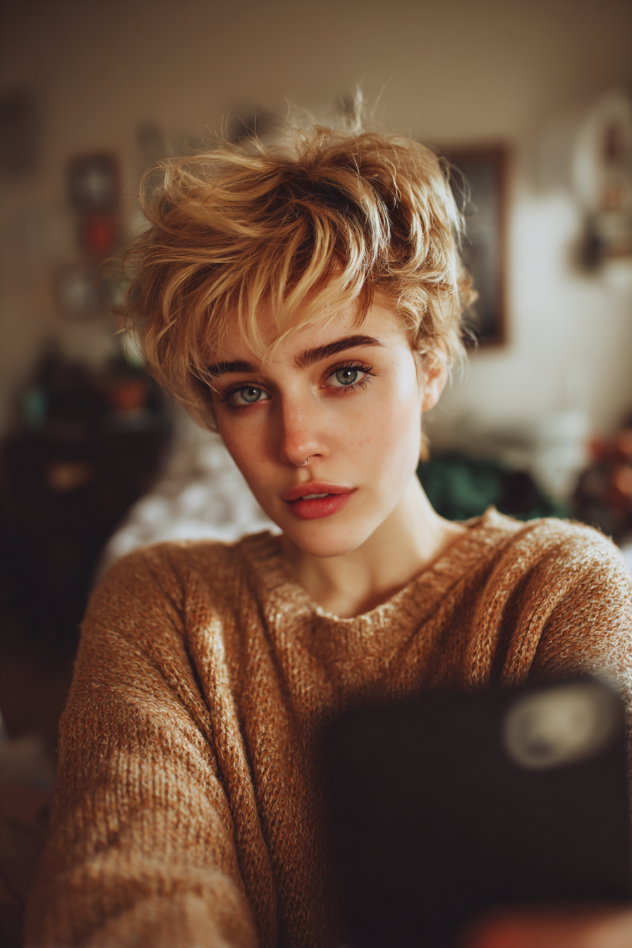 7. Warmblonde, strukturierte Ernte (unordentliche blonde Frisuren) – unordentliche blonde Frisuren