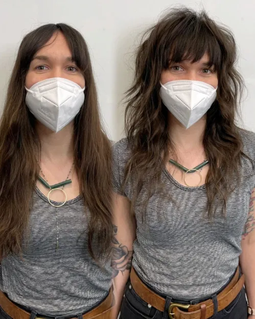 Langer Wash-and-Go-Wolf-Schnitt