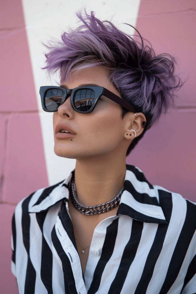 8. Verspielter lila Pixie für K-Pop-Fans