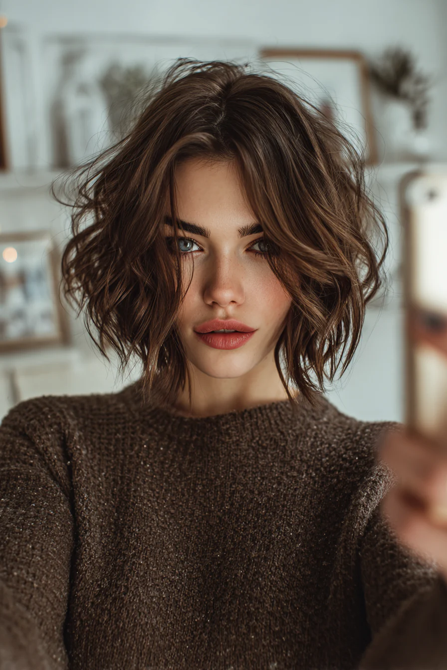 8. Aschbrauner Boho-Bob (Boho-Frisuren) – Boho-Frisuren