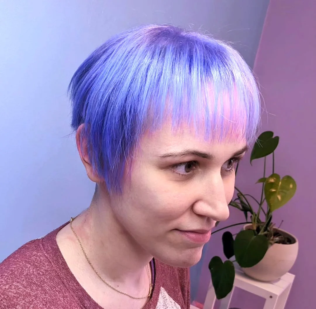 8. Lavendelfarbener, stumpfer Pixie-Bob (Pixie-Bob-Haarschnitt)
