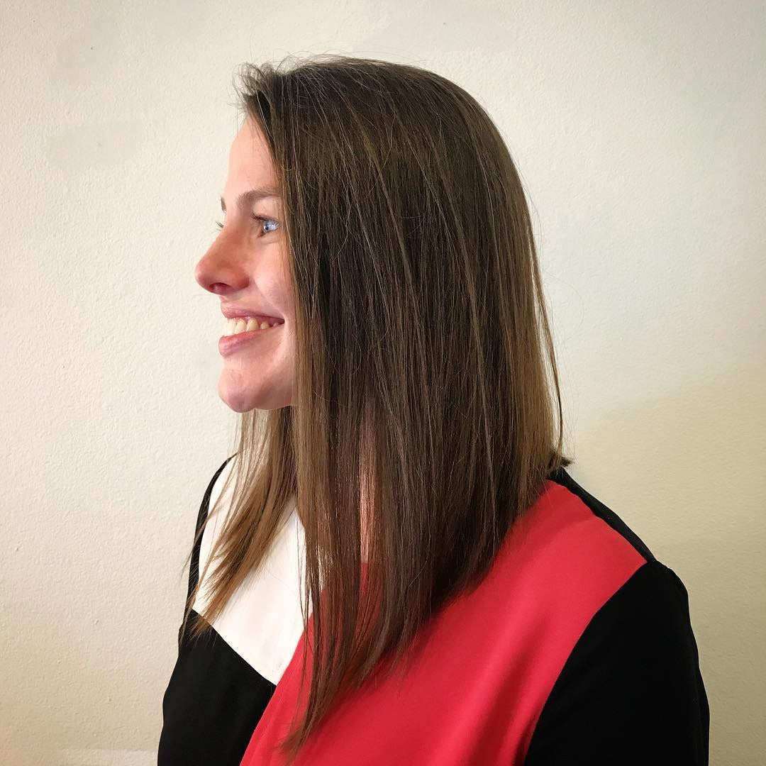 8. Langwinkelter Lob mit glattem Finish (abgewinkelter Lob Haarschnitt)